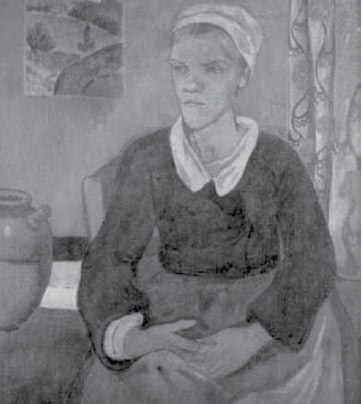 Figura 2. Nótese el tamaño de las manos y el mentón prominente en esta pintura de Paul Serusier