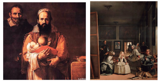 Figura 4. La mujer barbuda, de José de Rivera. Figura 5. Las meninas (1656), de Velázquez.